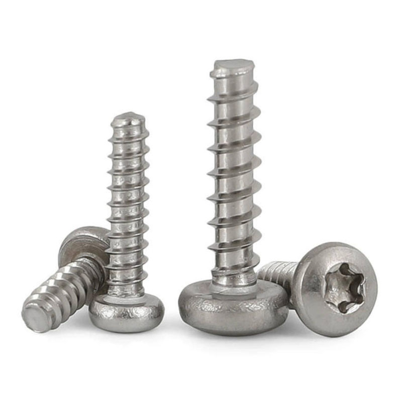 Самонарезающий винт Torx с цилиндрической головкой и резьбой PT для пластика